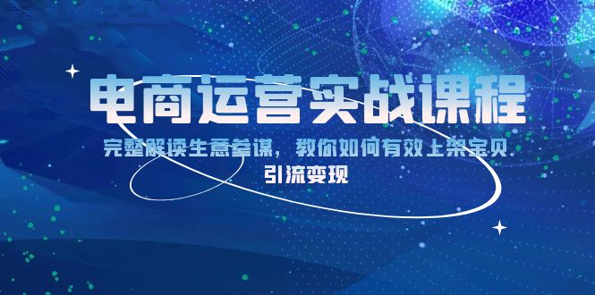 电商运营实战课程：完整解读生意参谋，教你如何有效上架宝贝，引流变现-随风资源网