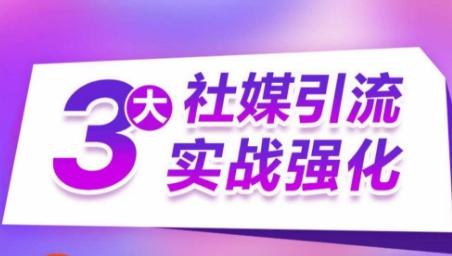 3大社媒引流实战强化，多渠道站外引流，高效精准获客，订单销售额翻倍增长-随风资源网