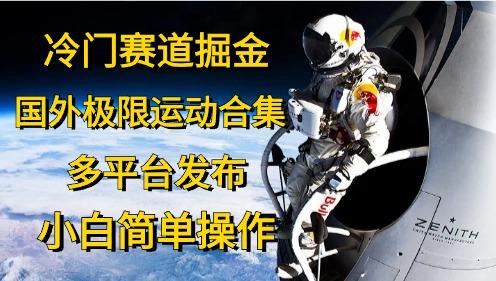 冷门赛道掘金，国外极限运动视频合集，多平台发布，小白简单操作-随风资源网