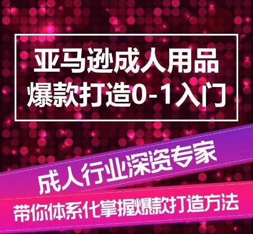 亚马逊成人用品爆款打造0-1入门，系统化讲解亚马逊成人用品爆款打造的流程-随风资源网
