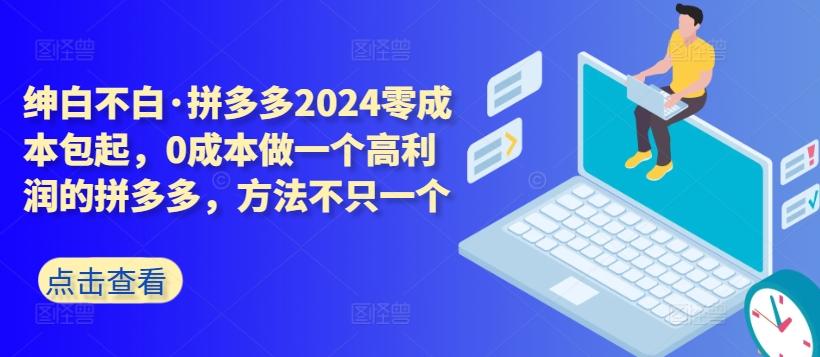 拼多多2024零成本包起，0成本做一个高利润的拼多多，方法不只一个-随风资源网