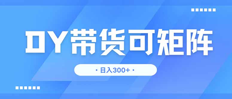 DY带货，日入300＋矩阵无上限-随风资源网