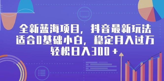 全新蓝海项目，抖音最新玩法，适合0基础小白，稳定月入过万，轻松日入300＋-随风资源网