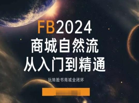 2024Faceboo商城自然流(从入门到精通)，玩转脸书商城全闭环-随风资源网