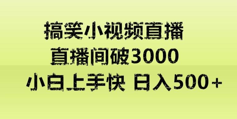 快手直播搞笑小视频解说，适合批量矩阵，日入300-500+-随风资源网