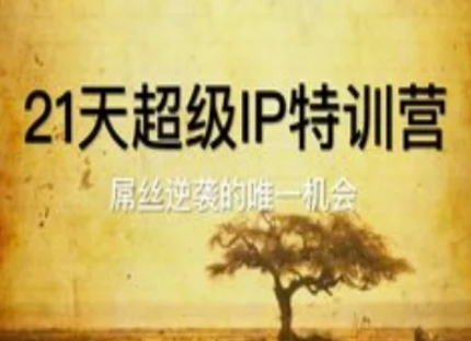 21天超级IP特训营，屌丝逆袭的唯一机会-随风资源网