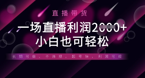 半无人直播带货，一场利润数张，适合所有平台玩法，小白也可轻松-随风资源网
