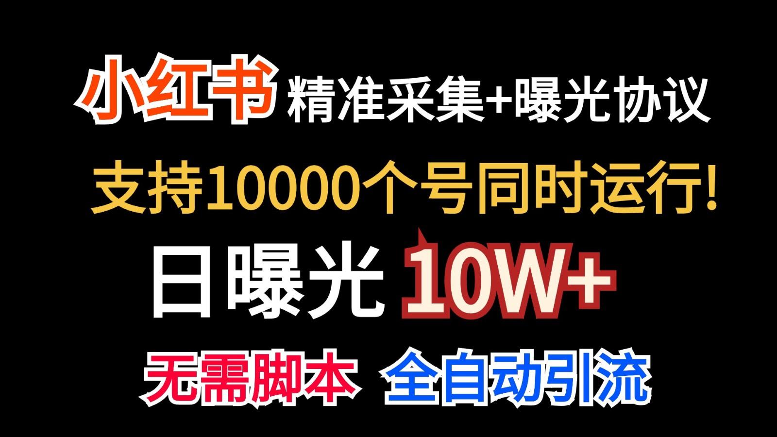 价值10万！小红书自动精准采集＋日曝光10w＋-随风资源网
