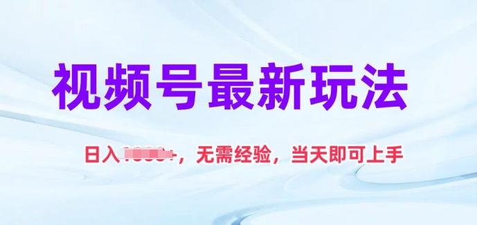 视频号最新玩法，日入1k+，无需经验，当天即可上手【揭秘】-随风资源网