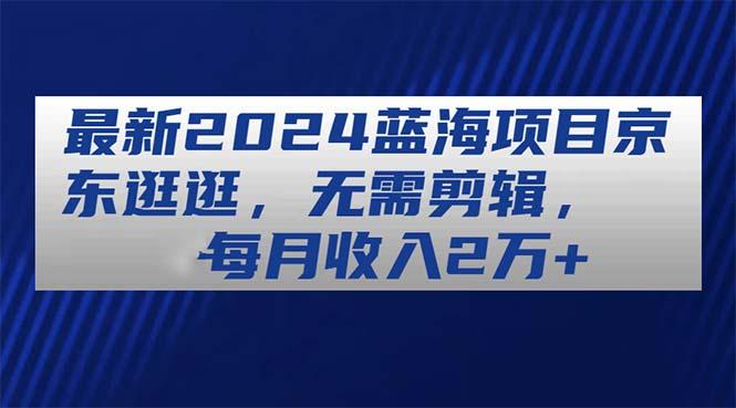 最新2024蓝海项目京东逛逛，无需剪辑，每月收入2万+-随风资源网
