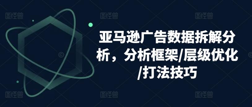 亚马逊广告数据拆解分析，分析框架/层级优化/打法技巧-随风资源网