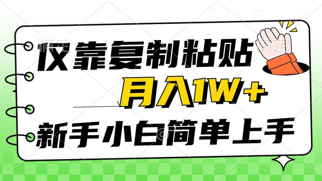 仅靠复制粘贴，被动收益，轻松月入1w+，新手小白秒上手，互联网风口项目-随风资源网