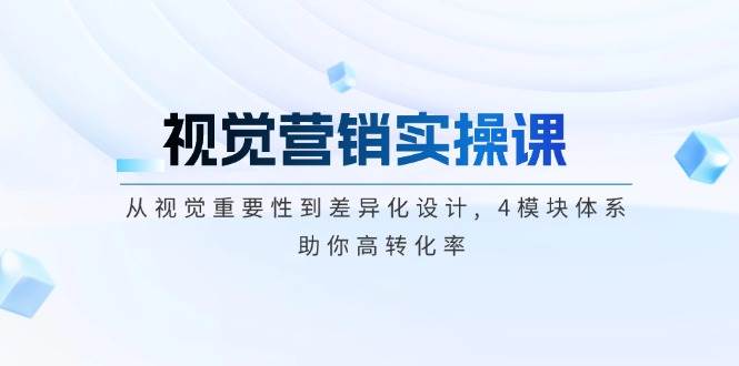 视觉营销实操课, 从视觉重要性到差异化设计, 4模块体系, 助你高转化率-随风资源网
