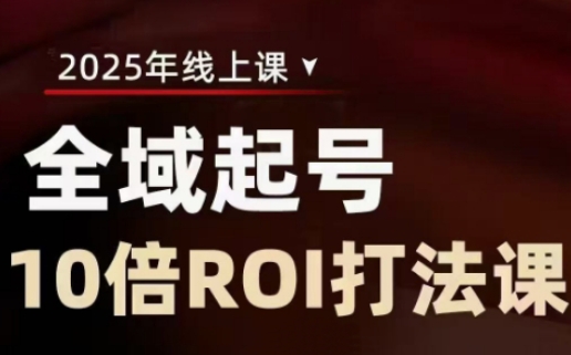 2025全域起号10倍ROI打法课，助你提升直播间的投资回报率-随风资源网