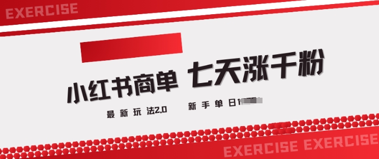 小红书商单2.0最新玩法，3天涨千粉单日变现多张-随风资源网