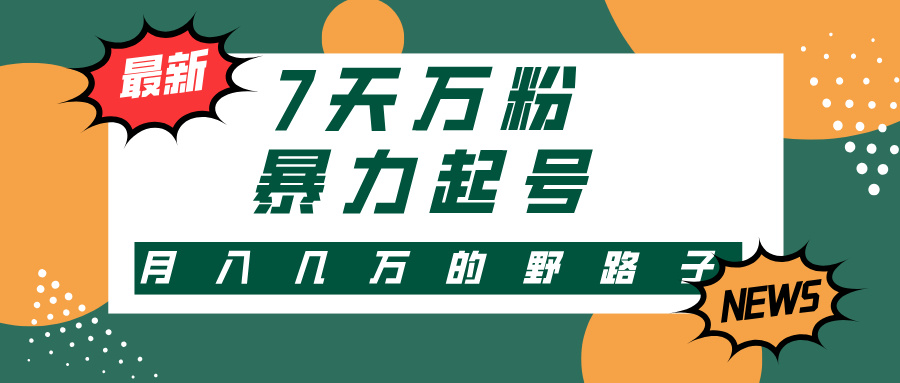 3-7天万粉，快手暴力起号，多种变现方式，新手小白秒上手，单月变现几…-随风资源网