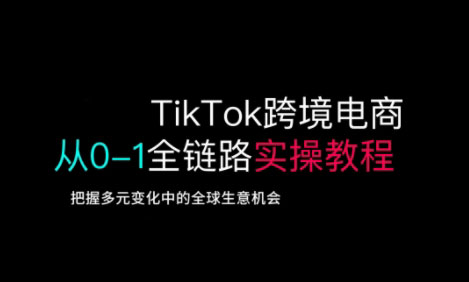 TikTok跨境电商从0-1全链路全方位实操教程，把握多元变化中的全球生意机会-随风资源网