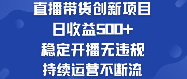 淘宝无人直播带货创新项目：日收益500+  稳定开播无违规  持续运营不断流【揭秘】-随风资源网