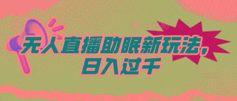 (9932期)无人直播助眠新玩法，24小时挂机，日入1000+-随风资源网