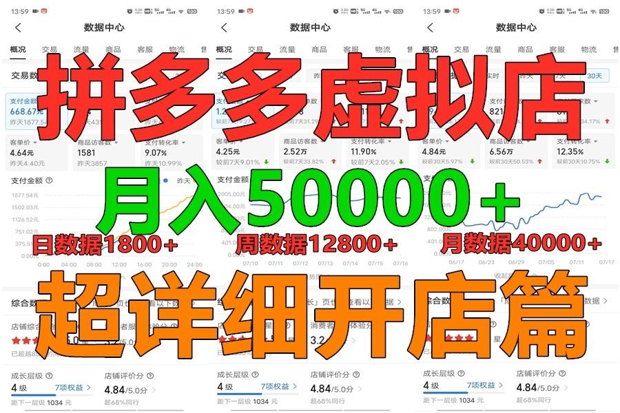 拼多多虚拟电商训练营月入40000+你也行，暴利稳定长久，副业首选-随风资源网