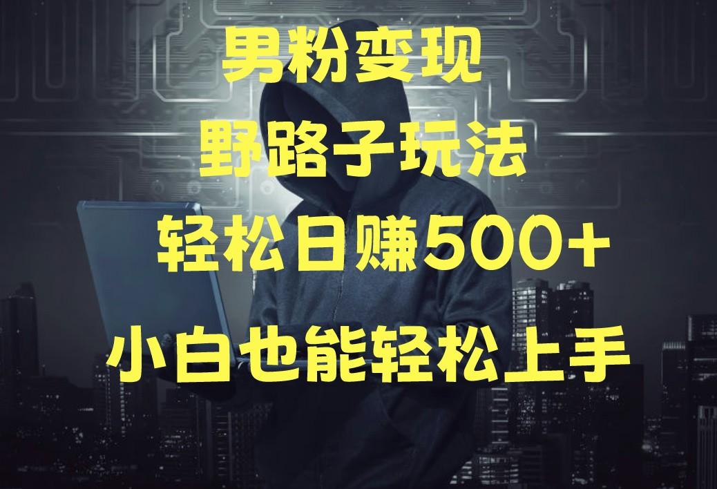 当下最火男粉变现项目月入5W+，小白也能轻松盈利-随风资源网