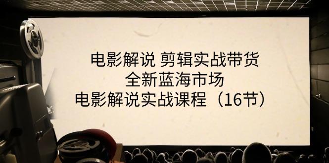 电影解说 剪辑实战带货全新蓝海市场，电影解说实战课程(16节-随风资源网