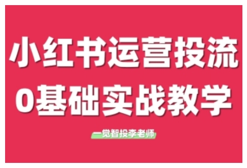 小红书运营投流，小红书广告投放从0到1的实战课，学完即可开始投放(更新)-随风资源网