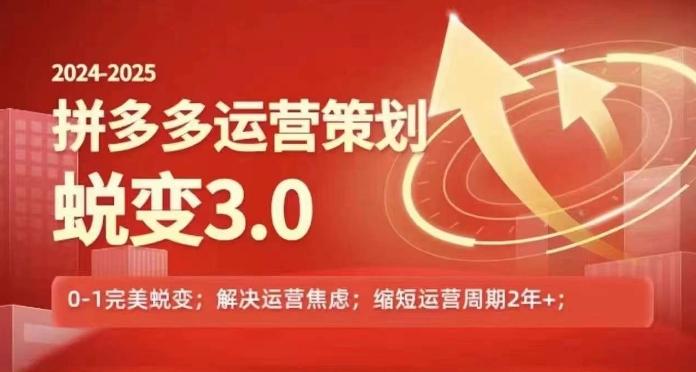2024-2025拼多多运营策略蜕变3.0，0~1完美蜕变，解决信息焦虑-随风资源网