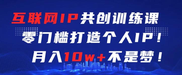 互联网IP共创训练课，零门槛零基础打造个人IP，月入10w+不是梦【揭秘】-随风资源网