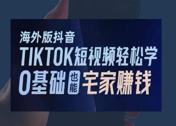 海外版抖音TikTok短视频轻松学，0基础宅家也能赚钱-随风资源网
