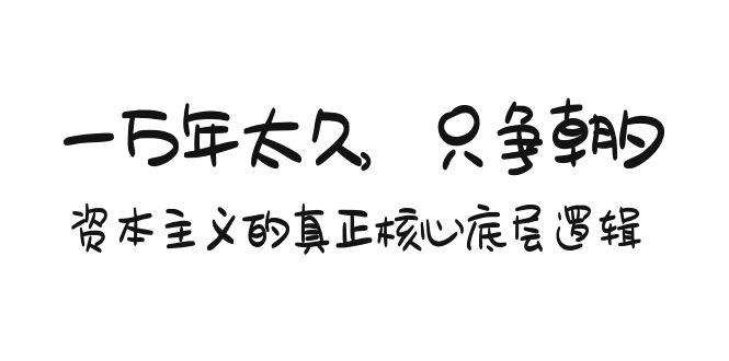 某付费文章《一万年太久，只争朝夕：资本主义的真正核心底层逻辑》-随风资源网