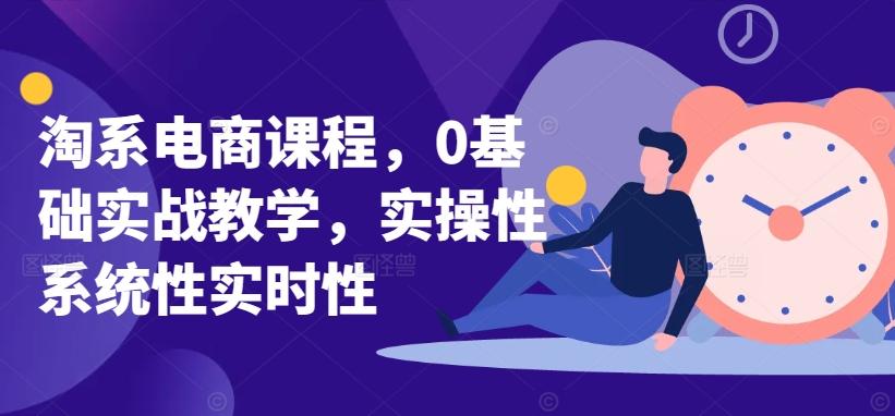 淘系电商课程，0基础实战教学，实操性系统性实时性-随风资源网