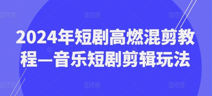2024年短剧高燃混剪教程—音乐短剧剪辑玩法-随风资源网