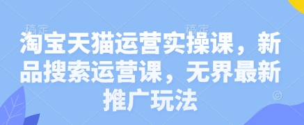淘宝天猫运营实操课，新品搜索运营课，无界最新推广玩法-随风资源网