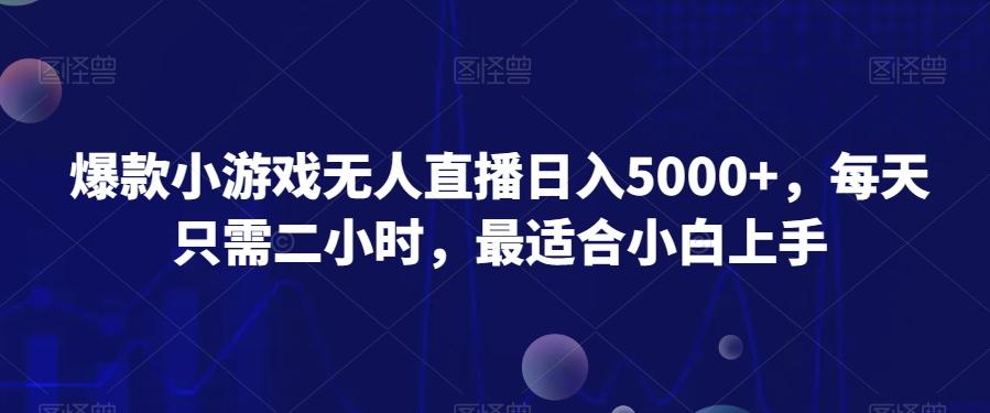 爆款小游戏无人直播日入5000+，每天只需二小时，最适合小白上手-随风资源网