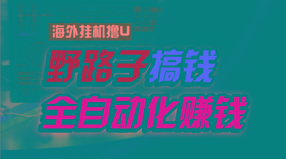 海外挂机撸U新平台，日赚8-15美元，全程无人值守，可批量放大，工作室内…-随风资源网