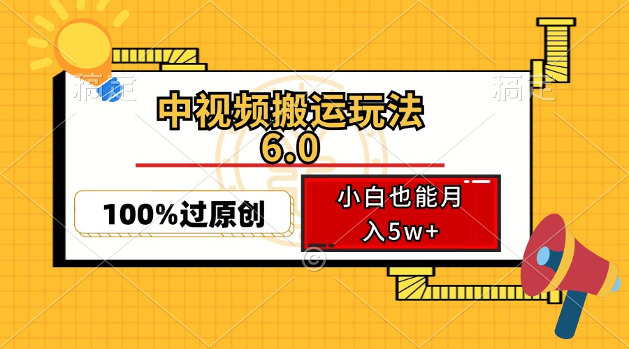 中视频搬运玩法6.0，利用软件双重去重，100%过原创，小白也能月入5w+-随风资源网