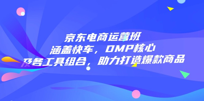 京东电商运营班：涵盖快车，DMP核心及各工具组合，助力打造爆款商品-随风资源网