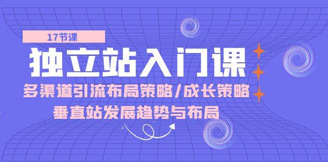 独立站 入门课：多渠道 引流布局策略/成长策略/垂直站发展趋势与布局-随风资源网