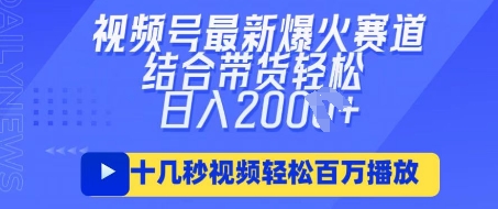 视频号最新爆火ai民国美女视频，轻松百万播放，结合带货日入数张-随风资源网