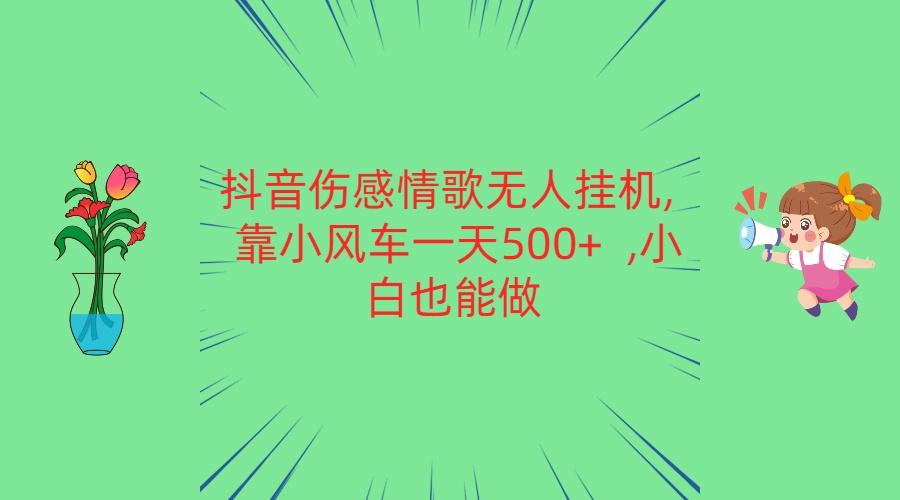 抖音伤感情歌无人挂机 靠小风车一天500+ 小白也能做-随风资源网