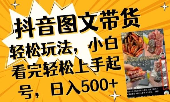 抖音图文带货已过时?那你不如仔细看看这个，小白看完轻松上手起号，日入500+不是梦【揭秘】-随风资源网
