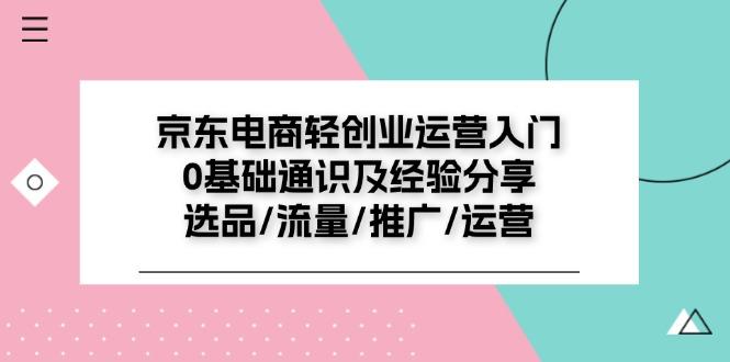 京东电商-轻创业运营入门0基础通识及经验分享：选品/流量/推广/运营-随风资源网