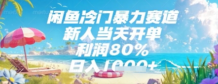 闲鱼冷门暴力赛道，新人当天开单，利润80%，日入几张，长期可做【揭秘】-随风资源网