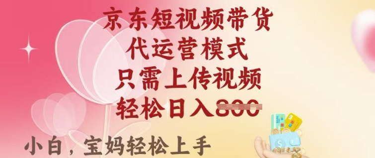 京东短视频带货，2025翻身项目，只需上传视频，单月稳定变现8k+【揭秘】-随风资源网
