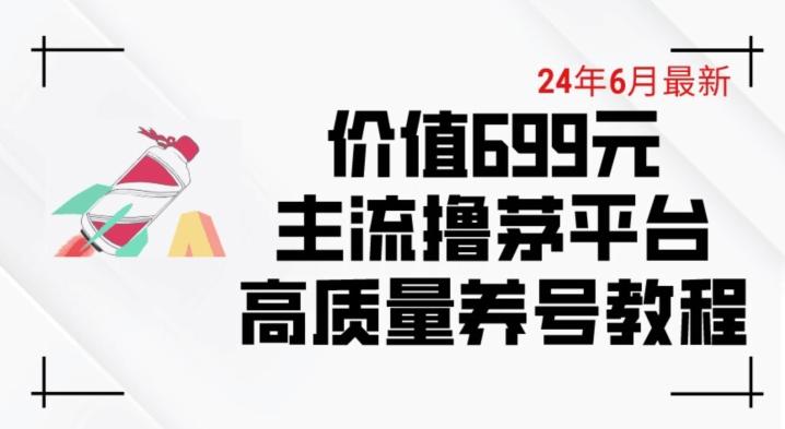 6月最新价值699的主流撸茅台平台精品养号下车攻略【揭秘】-随风资源网