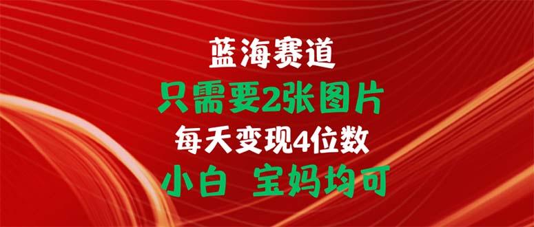 只需要2张图片 每天变现4位数 小白 宝妈均可-随风资源网
