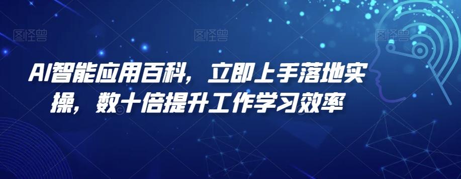 AI智能应用百科，​立即上手落地实操，数十倍提升工作学习效率-随风资源网