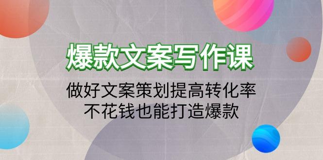 (9508期)爆款文案写作课：做好文案策划提高转化率，不花钱也能打造爆款(19节课)-随风资源网