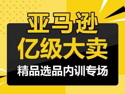 亚马逊亿级大卖-精品选品内训专场，亿级卖家分享选品成功之道-随风资源网